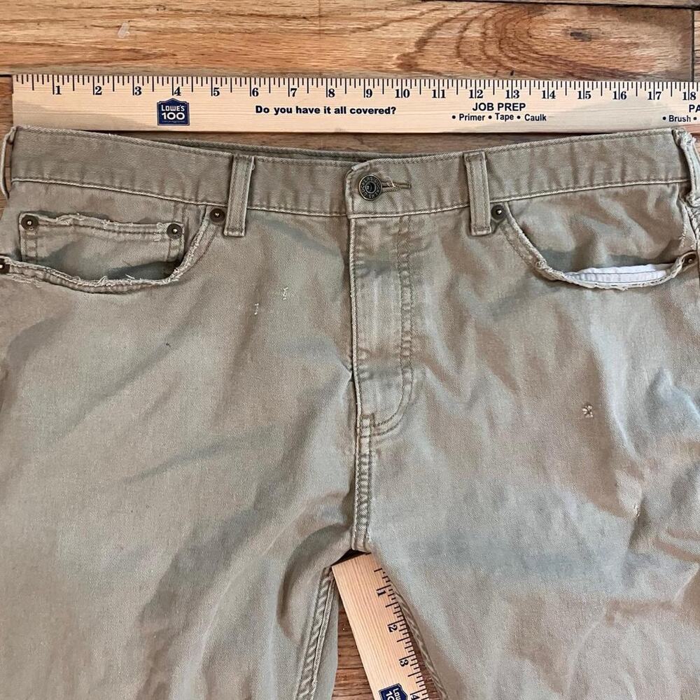 Dockers Straight Fit Tan Distressed Chino Pants - Picture 6 of 7
